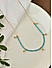Toniq Gold PlatedTurquoise Blue Statement Beads Choker Necklace for Women 