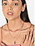 Toniq Gold Plated Hot Pink Shell and Beaded Layered Necklace for Women 