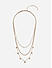 Toniq Gold Plated White Pearls Layered Necklace for Women 