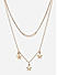Toniq Gold Plated Pink Star Beads Layered Necklace for Women