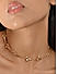 Toniq Gold Plated Floral Choker Necklace for Women 