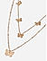 Toniq Gold Plated Multi Butterfly  Charms Layered Necklace for Women