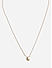 Toniq Gold Plated Half Moon Charm Necklace for Women