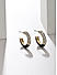 Toniq Black Gold Plated Enameled Stone Studded Hoop Earrings for Women