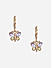 Toniq Purple Dailywear Gold Plated Butterfly Hanging Crystal Stone Studded Drop Earrings for Women