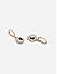 Toniq Black And White Dailywear Gold Plated Ying-yang Hanging AD Stone Studded Hoop Earrings for Women