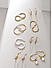 Toniq Set Of 8 Casual Gold & Silver Plated Hoop Earrings for Women