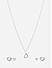 Toniq Casual Delicate Silver Plated Heart Charm With Chain And Earrings Set For Women