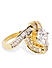 Cubic Zirconia Gold Plated Solitaire Ring