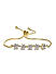 Gold Toned Solitaire Cz Stone-Studded Bracelet For Women