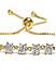 Gold Toned Solitaire Cz Stone-Studded Bracelet For Women