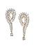Cubic Zirconia Silver Plated Comtemporary Drop Earring