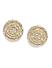 Gold-Toned and White Circular Studs