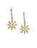 Gold-Plated Cz Floral Drop Earring For Women