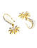 Gold-Plated Cz Floral Drop Earring For Women
