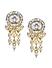 Gold Toned Cz Stone Studded Earring For Women