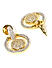 Destination Wedding Gold-Toned Cz Stone-Embellished Drop Earrings