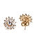Gold-Plated Floral Cyrena Cz Studs