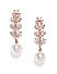Rose Gold-Toned Floral Drop Earring For Women