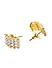 Gold-Plated Cz Geometric Earring For Women