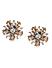 Silver -Plated Cz Floral Studs Earring For Women