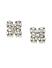 Rhodium-Plated White Floral Handcrafted Studs