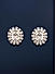 Cubic Zirconia Silver Plated Spherical Stud  Earring
