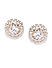 Cubic Zirconia Silver Plated Spherical Stud  Earring