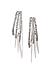 Silver-Toned and White Contemporary Drop Earrings
