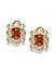 Destination Wedding Gold-Toned Orange Cz Stone-Embellished Stud Earrings