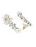 White Rhodium-Plated Floral Drop Earring For Women