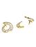 Gold-Plated Cz Contemporary Stud Earring For Women