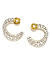 Gold-Toned White Contemporary Studs