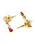 Stone Gold Plated Drop Earring