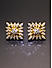 Gold White Contemporary Studs for Women.