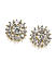 Gold -Plated Cz Circular Stud Earring For Women