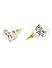 Gold-Plated Silver-Toned White CZ Stone-Studded Jewellery Set