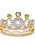 Gold-Plated Cz Crown Finger Ring For Women