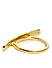 Gold-Plated Love Bar Stone-Studded Minimalist Ring