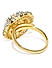 Pearl Cubic Zirconia Gold Plated Engagement Ring 