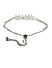 Silver Toned Wave Cz Stone-Studded Bracelet