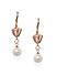 Rose Gold and White Classic Drop Earrings