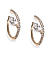 Cubic Zirconia Gold Plated Contemporary Stud Earring