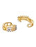 Gold Kyra Cz Stone-Studded Earrings