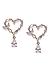 Gold-Plated Cz Heart Drop Earring For Women