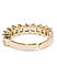 Gold Toned Band Cz Stone-Studded Ring