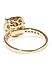 Gold Toned Solitaire Cubic Zirconia Stone-Studded Finger Ring