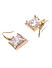 Gold-Toned Square Lucida Drop Earrings