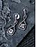 White Rhodium-Plated Geometric Drop Earring For Women