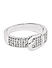 Women Silver-Toned Metro Buckle Shaped Band Ring